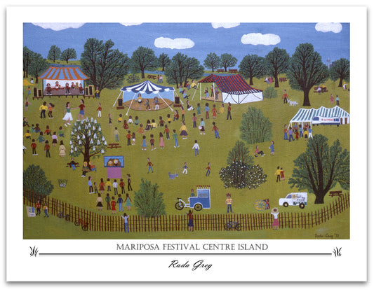 For your Home or Office, Art Print of Original Painting, Mariposa Festival, Centre Island, Decorative Prints Collection, Rada Greg.