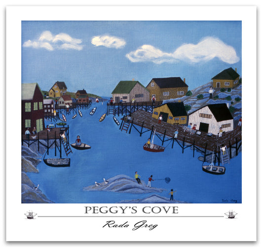 For your Home or Office, Art Print of Original Painting, Peggy's Cove, Decorative Prints Collection, Rada Greg.